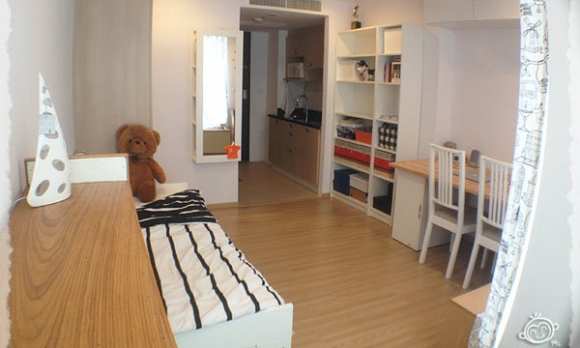 แต่วห้องสตูดิโอขนาดเล็กแค่ 24 ตรม. แบบไม่บิวท์อิน แต่วห้องสตูดิโอขนาดเล็กแค่ 24 ตรม. แบบไม่บิวท์อิน